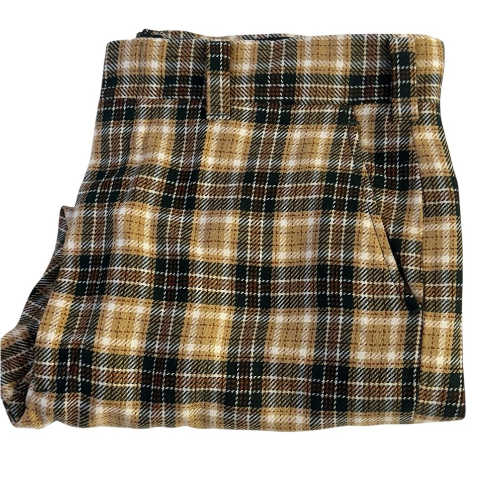 Haggar Men's Plaid Dress Pants - Brown and Black